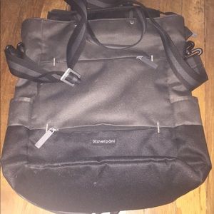 Convertable bag. a book bag, side bag and hand bag